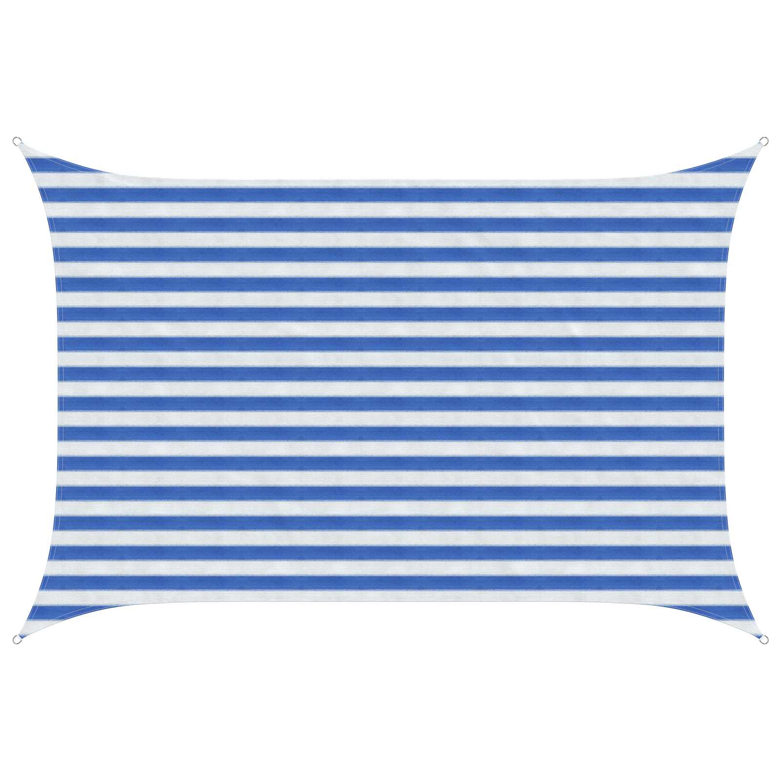 Zonneschaduwzeil Blauw en Wit 2 x 3,5 m HDPE image 1