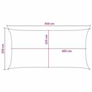 Sluneční plachta Modrá a bílá 2,5 x 4,5 m HDPE - obrázek 8