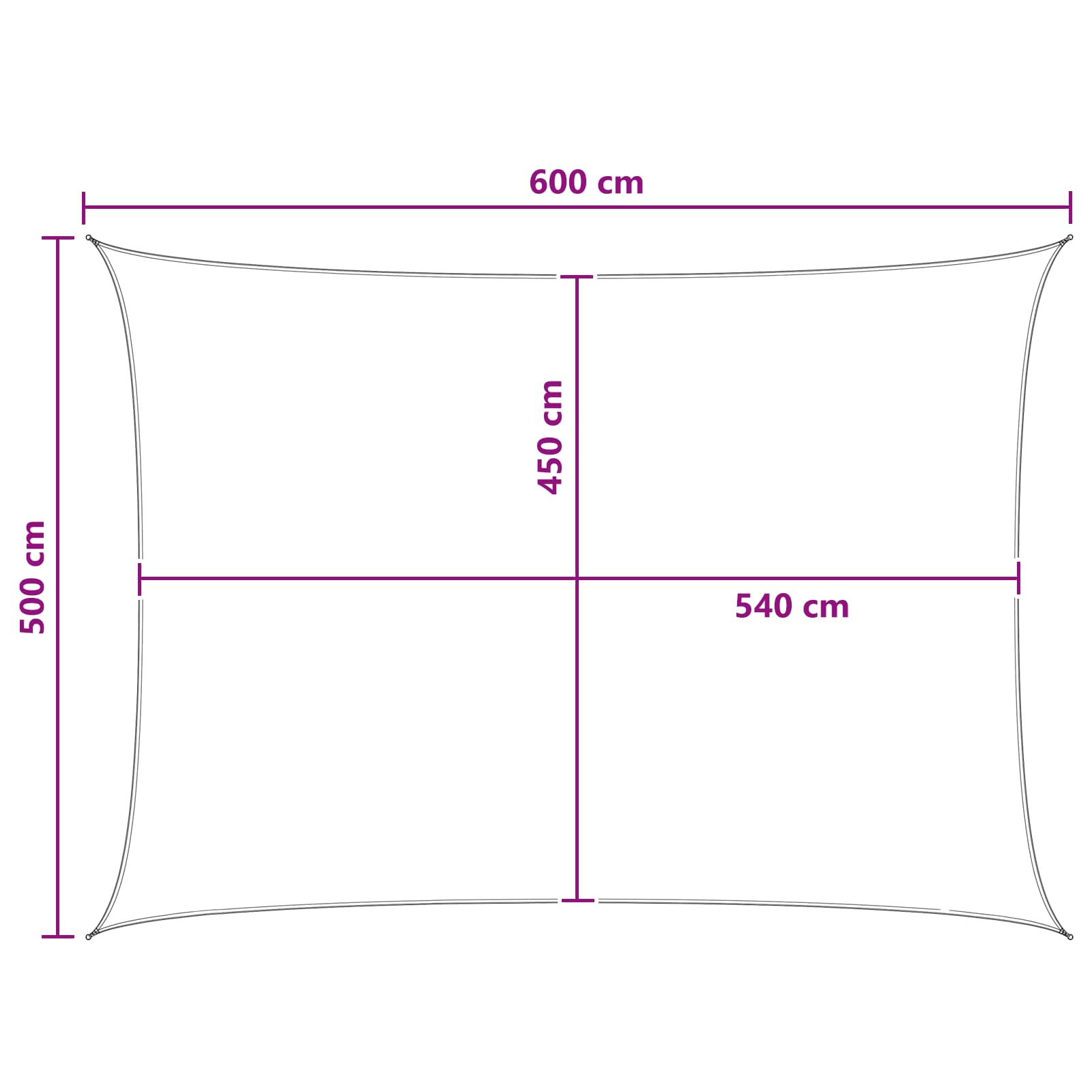 Zonneschaduwzeil Blauw en Wit 5 x 6 m HDPE image 8