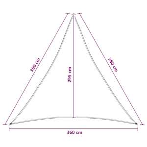 Sluneční plachta 3,6 x 3,6 x 3,6 m HDPE Trojúhelníkový - obrázek 8