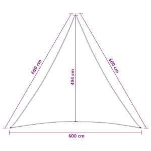 Sluneční plachta 6 x 6 x 6 m HDPE - obrázek 8