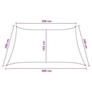 Sluneční plachta Modrá a bílá 3 / 4 x 2 m HDPE - obrázek 8