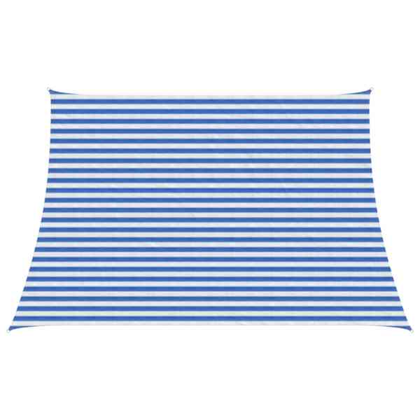 vidaXL P&auml;ikesetelgi sail 4 / 5 x 3 m HDPE Ristk&uuml;lik Sinine ja Valge