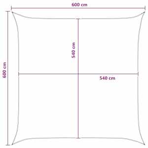 Sluneční plachta Světle šedá a bílá 6 x 6 m HDPE - obrázek 8