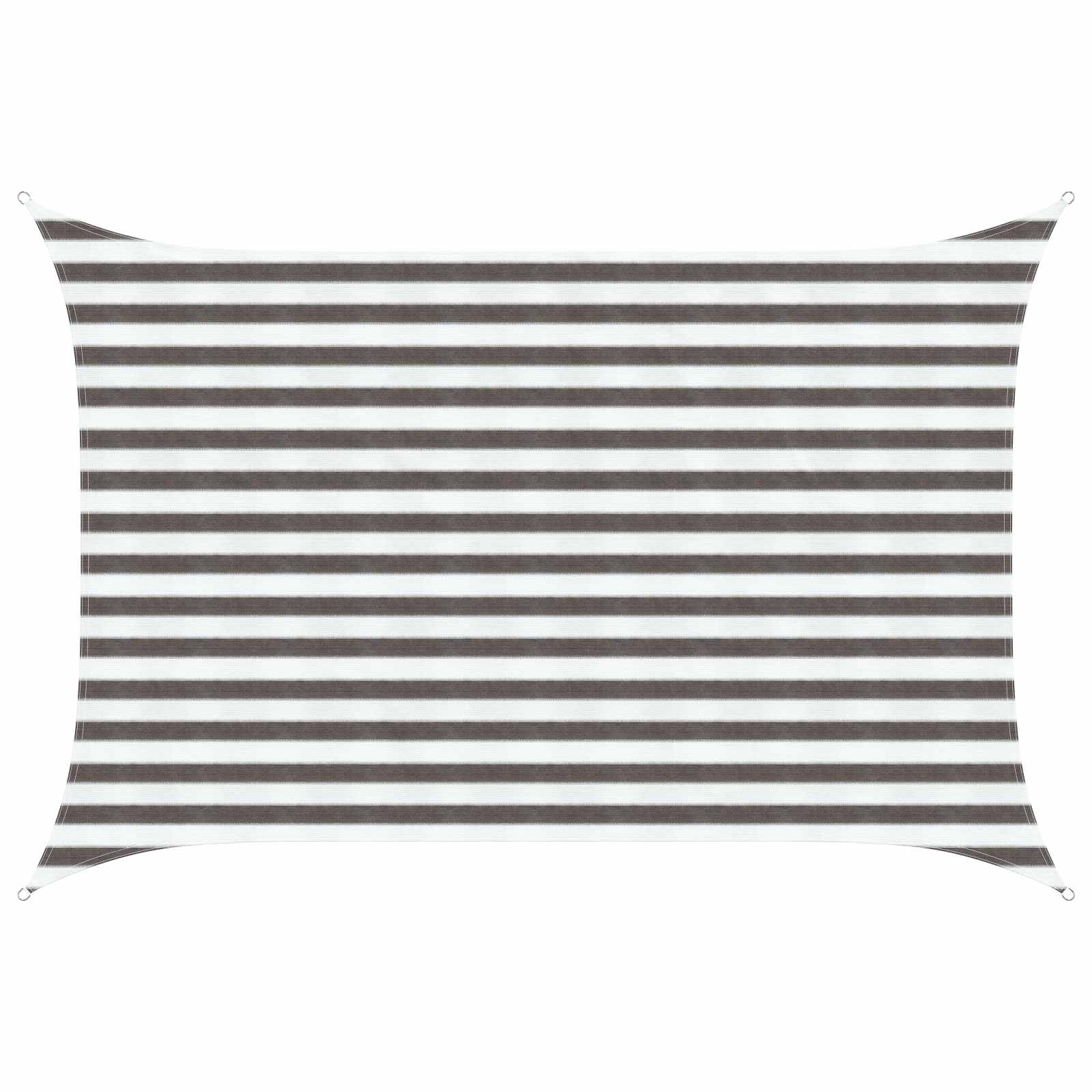 vidaXL Pânză de umbră Gri deschis și alb. 2 x 3,5 m HDPE