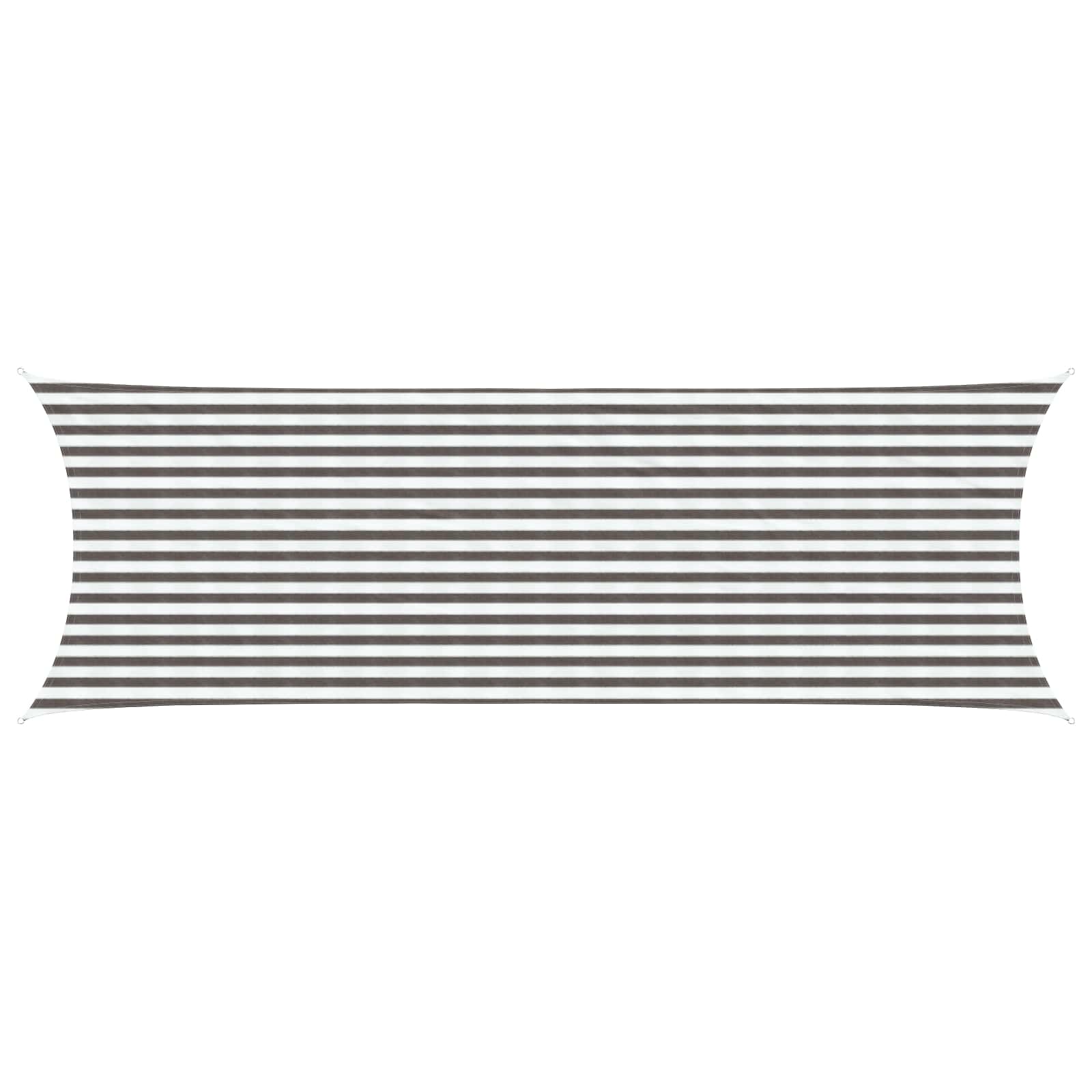 vidaXL Pânză de umbră Gri deschis și alb. 2 x 6 m HDPE