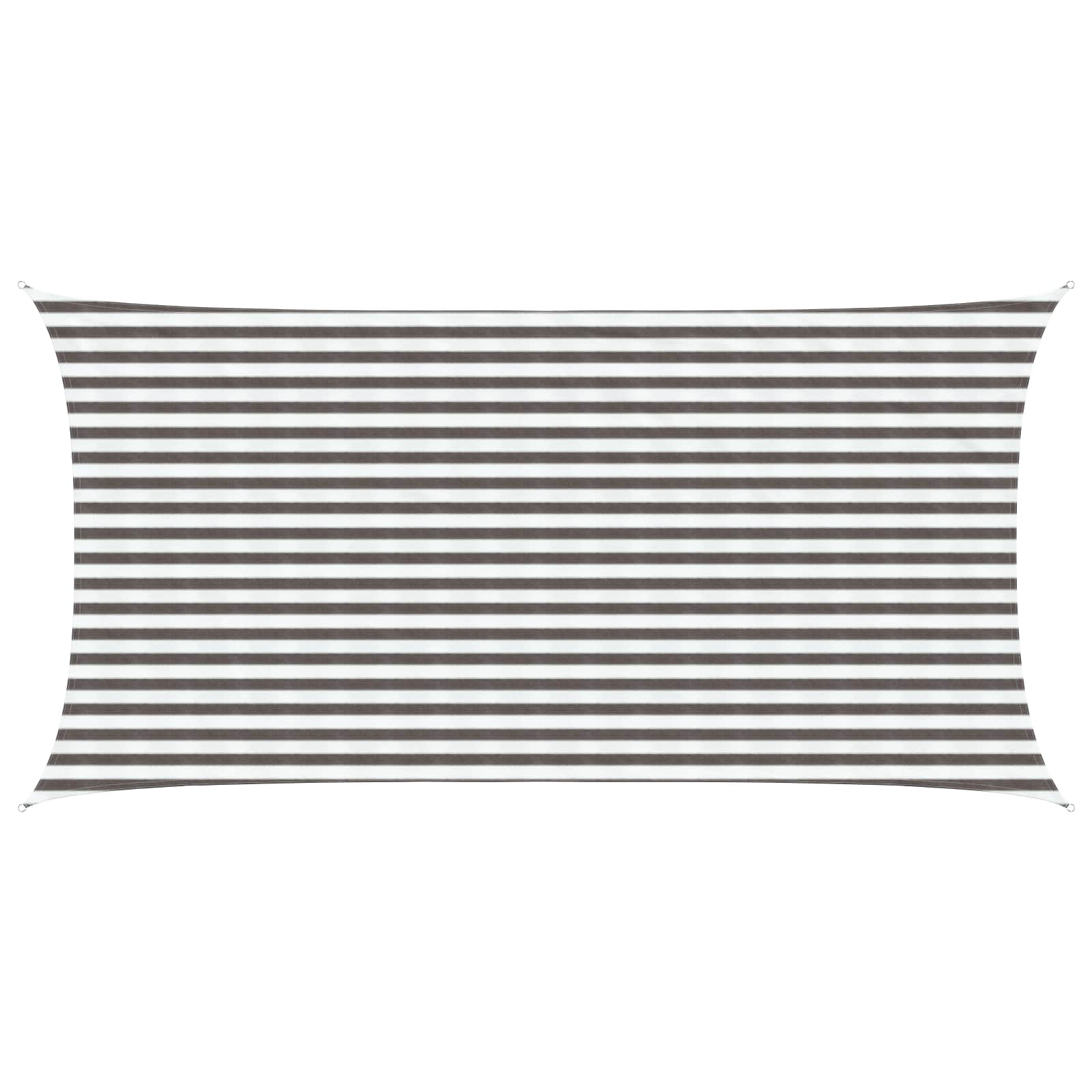 vidaXL Pânză de umbră Gri deschis și alb. 2,5 x 5 m HDPE