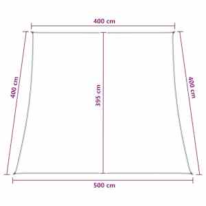 Sluneční plachta Světle šedá a bílá 4 / 5 x 4 m HDPE - obrázek 8