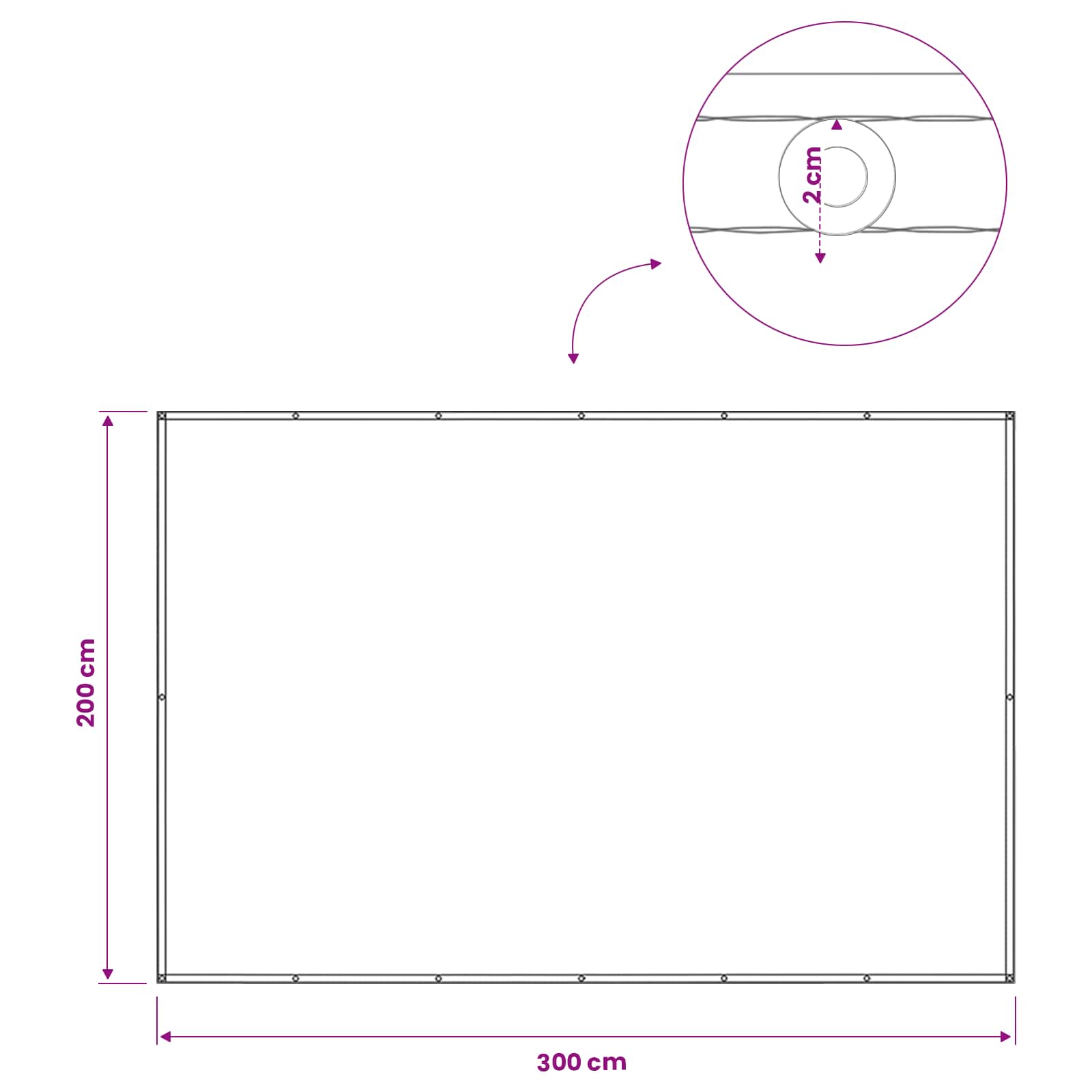Balkon Privacy Scherm 200 x 300 cm Stof met PU-coating image 6