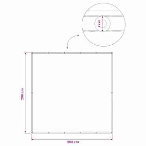 Zástěna na balkon 200 x 200 cm Látka s PU povrchovou úpravou - obrázek 6