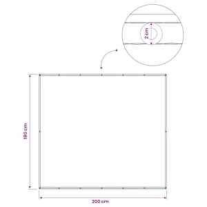 Zástěna na balkon 180 x 200 cm Látka s PU povrchovou úpravou - obrázek 6
