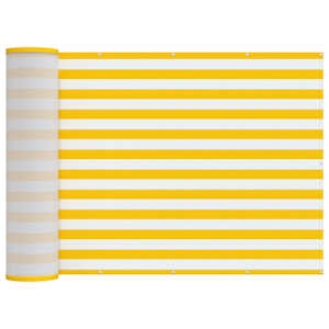 vidaXL Baldahhiin 180 x 800 cm PU kaitsega kangas Kollane ja Valge