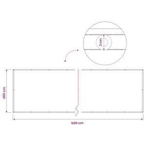Zástěna na balkon 200 x 600 cm Látka s PU povrchovou úpravou - obrázek 7
