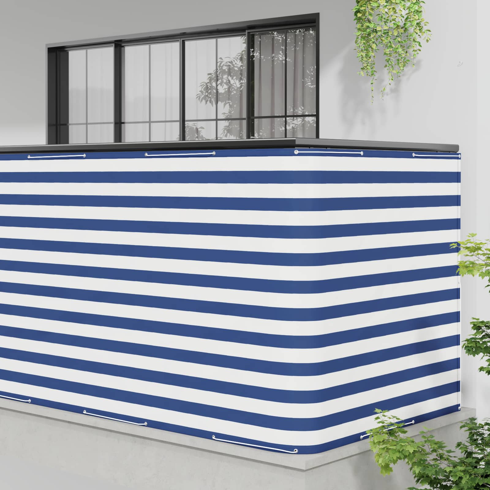 Zaslon za zasebnost na balkonu 150 x 800 cm Blago s PU prevleko - slika 3