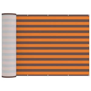 vidaXL Baldahhiin 150 x 200 cm PU kaitsega kangas Oranž ja pruun