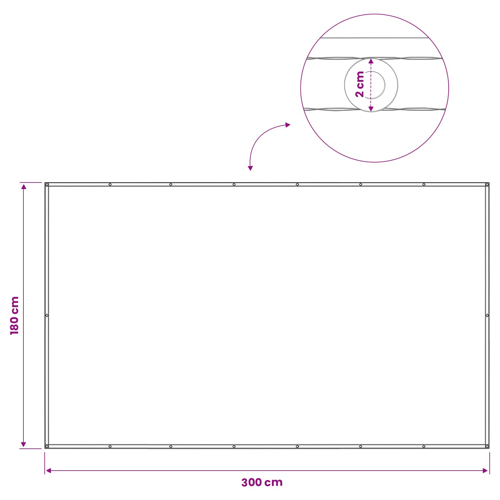 Balkon Privacy Scherm 180 x 300 cm Stof met PU-coating image 7