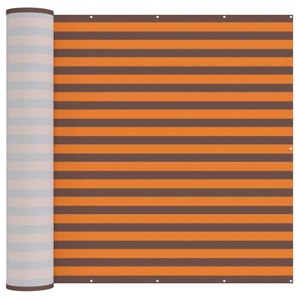 vidaXL Baldahhiin 200 x 200 cm PU kaitsega kangas Oranž ja pruun