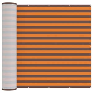 vidaXL Baldahhiin 200 x 500 cm PU kaitsega kangas Oranž ja pruun