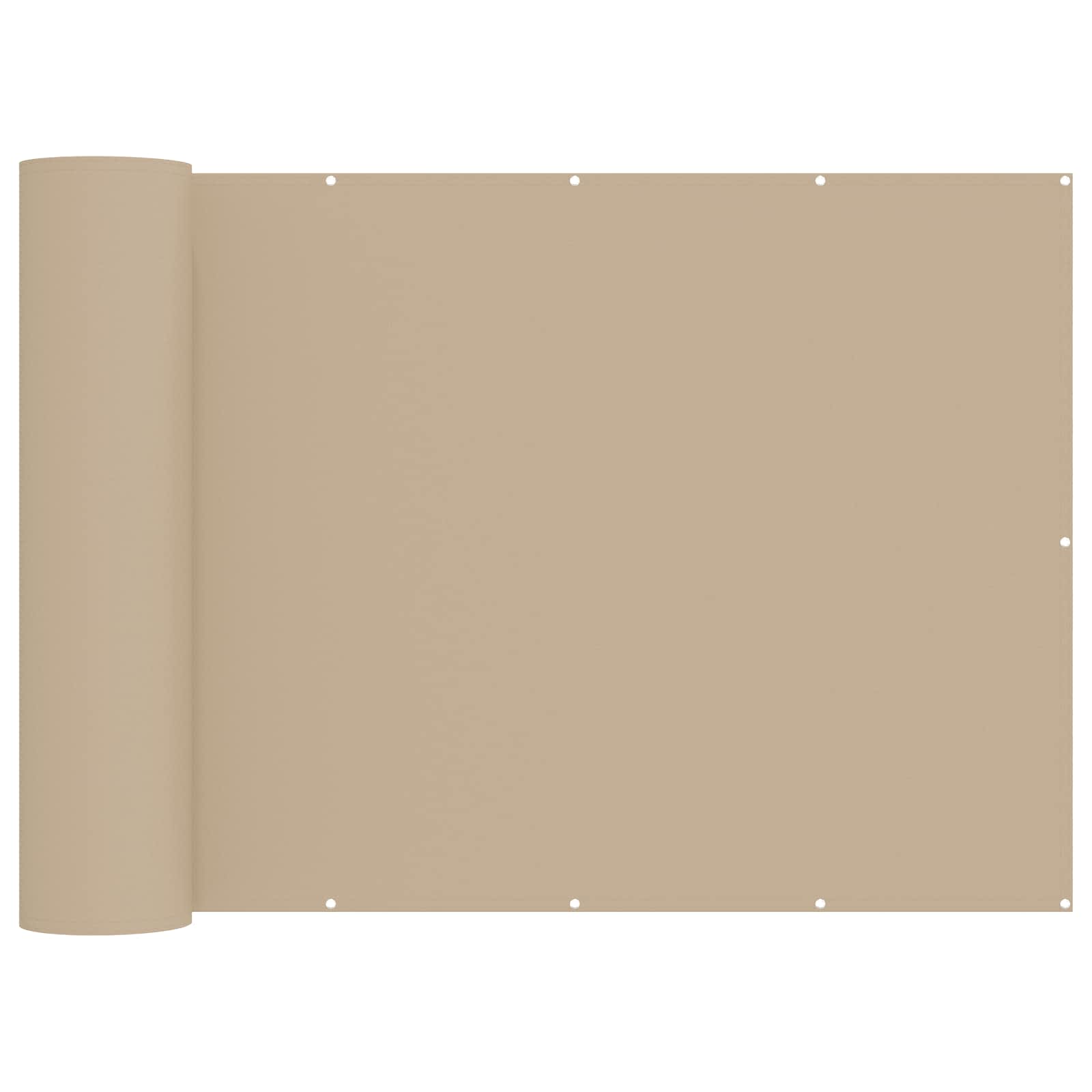 Balkon Privacy Scherm 180 x 700 cm Stof met PU-coating Beige image 1