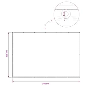 Zástěna na balkon 200 x 300 cm Látka s PU povrchovou úpravou - obrázek 6