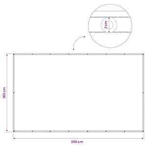 Zástěna na balkon 180 x 300 cm Látka s PU povrchovou úpravou - obrázek 6