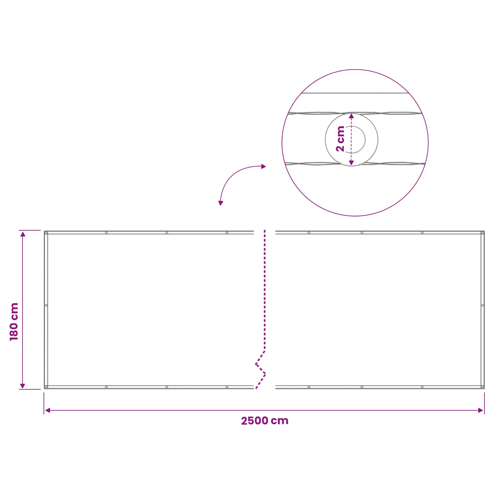 Balkon Privacy Scherm 1,8 x 25 m Stof met PU-coating Lichtgrijs image 6
