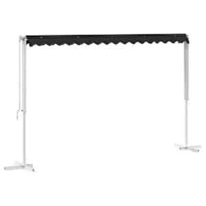 Volně stojící markýza 4 × 3 m Polyester Antracitová - obrázek 3