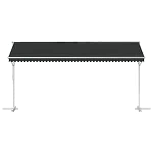 Volně stojící markýza Antracitová 5 x 3 m Polyester - obrázek 4