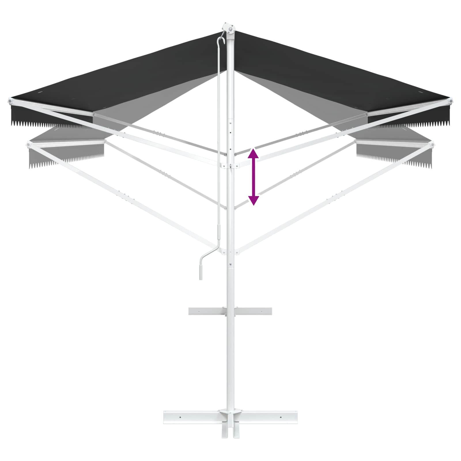 Vrijstaande luifel Antracietkleurig 5 x 3 m Polyester image 9