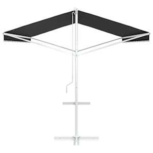 Volně stojící markýza Antracitová 5 x 3 m Polyester - obrázek 5