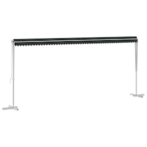 Volně stojící markýza Antracitová 6 x 3 m Polyester - obrázek 3
