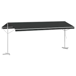 Volně stojící markýza Antracitová 6 x 3 m Polyester - obrázek 6