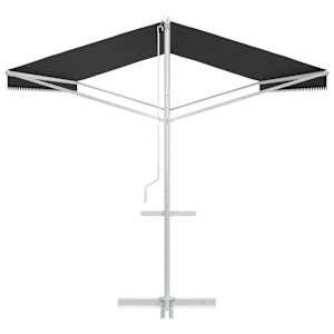 Volně stojící markýza Antracitová 6 x 3 m Polyester - obrázek 5