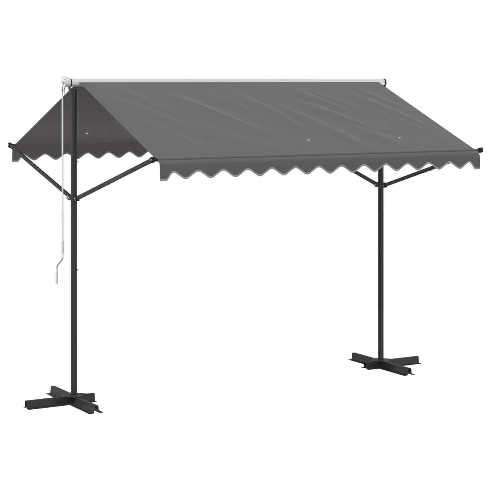 Vrijstaande luifel Grijs 3 x 3 m Polyester image 2