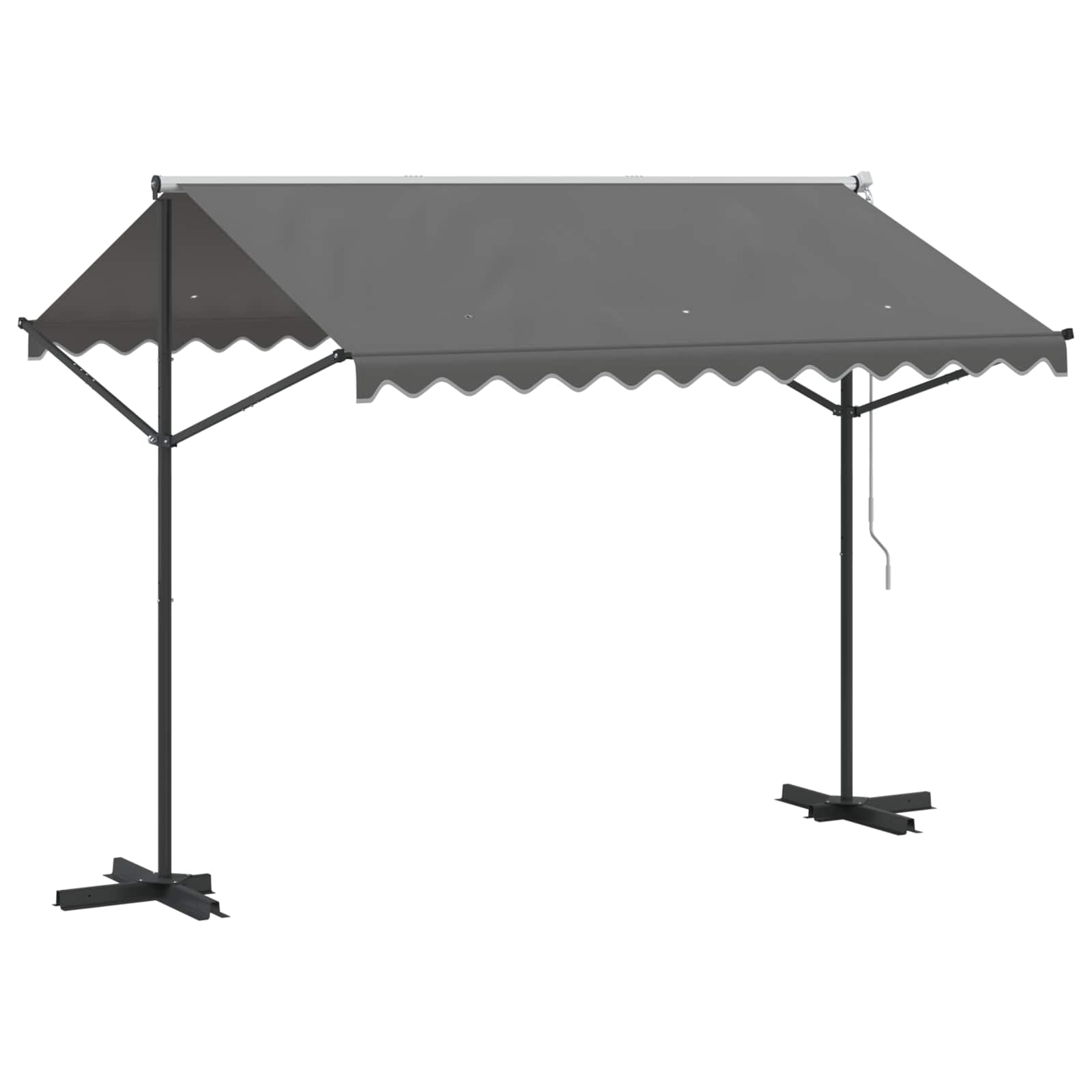 Vrijstaande luifel Grijs 3 x 3 m Polyester image 6