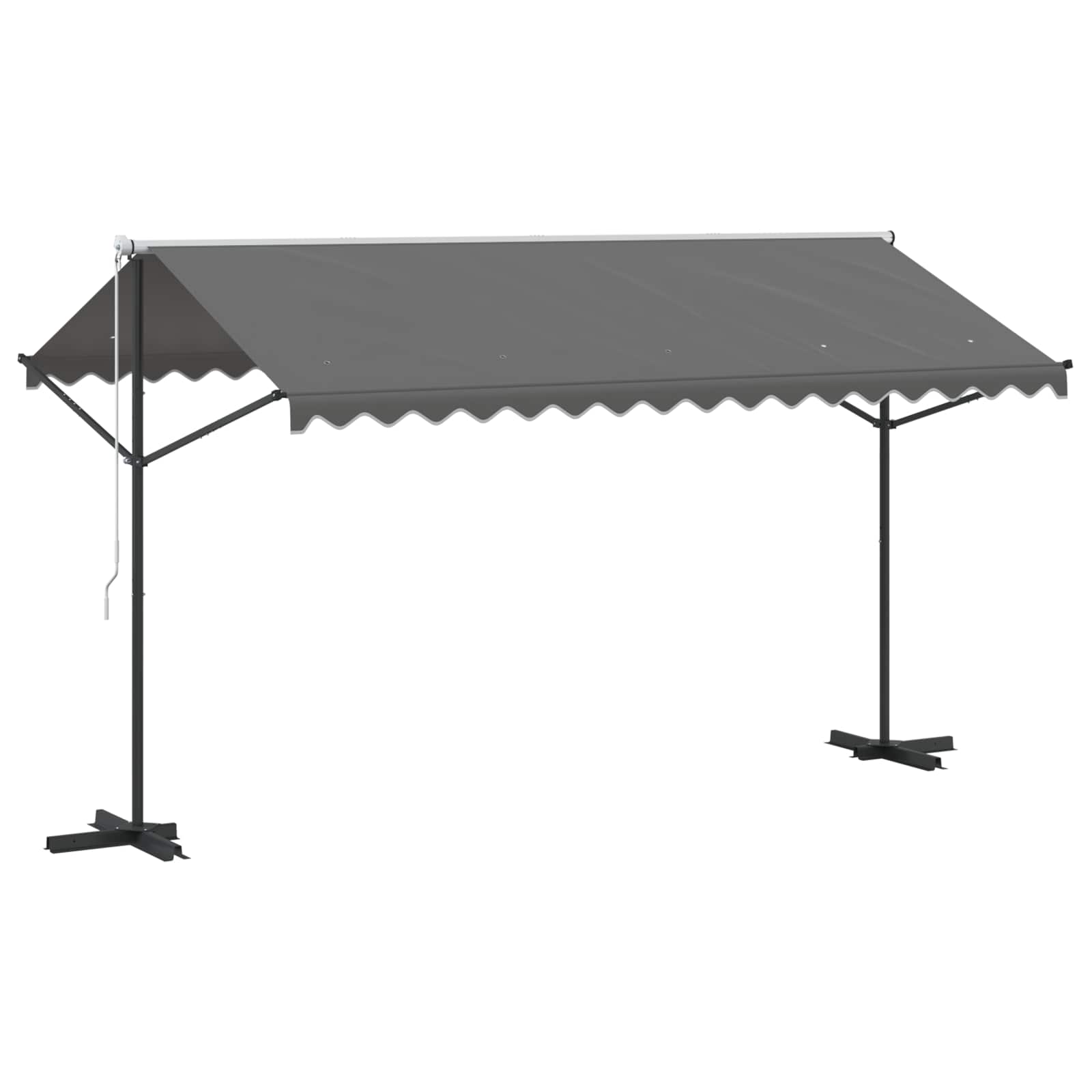 Vrijstaande luifel Grijs 4 × 3 m Polyester image 2