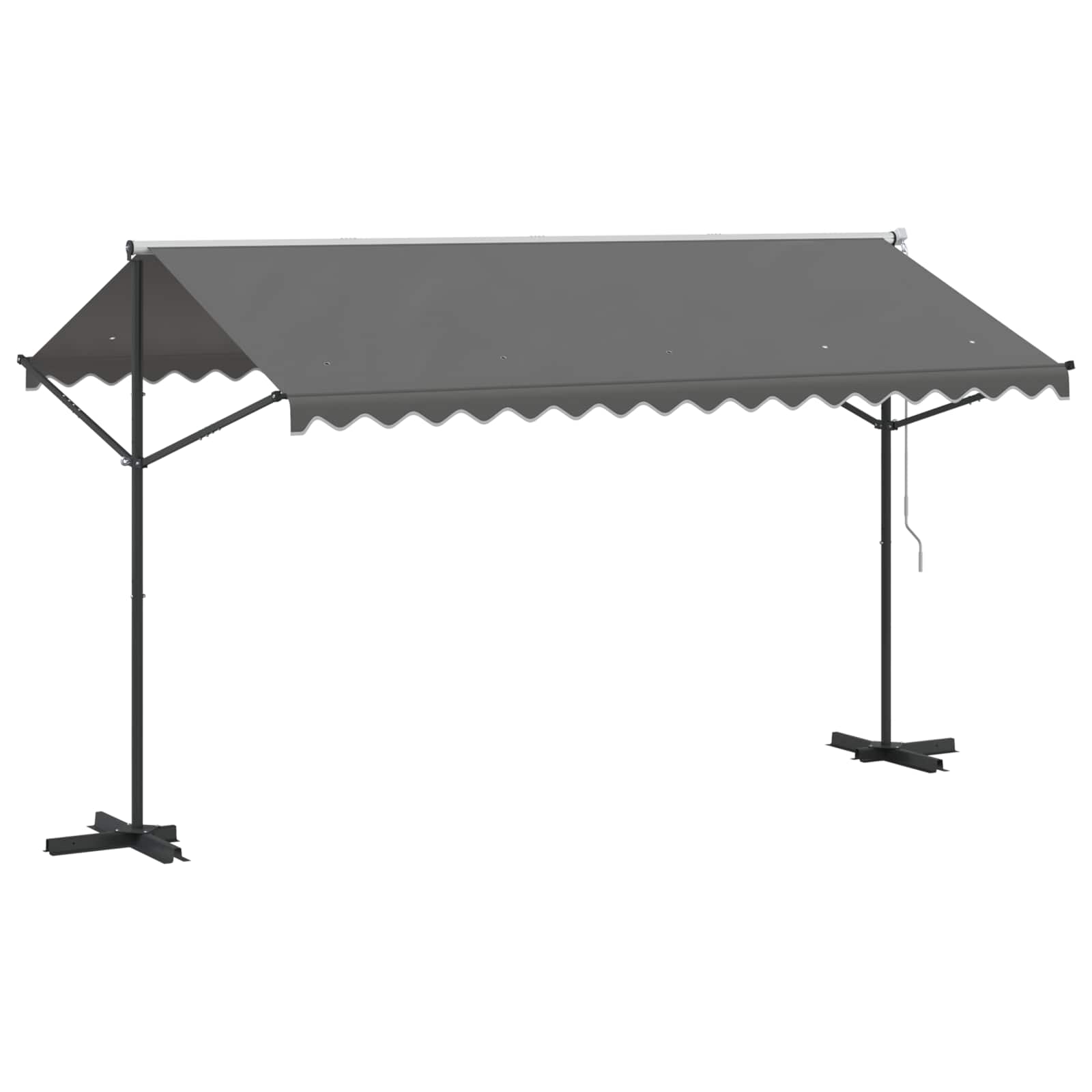 Vrijstaande luifel Grijs 4 × 3 m Polyester image 6