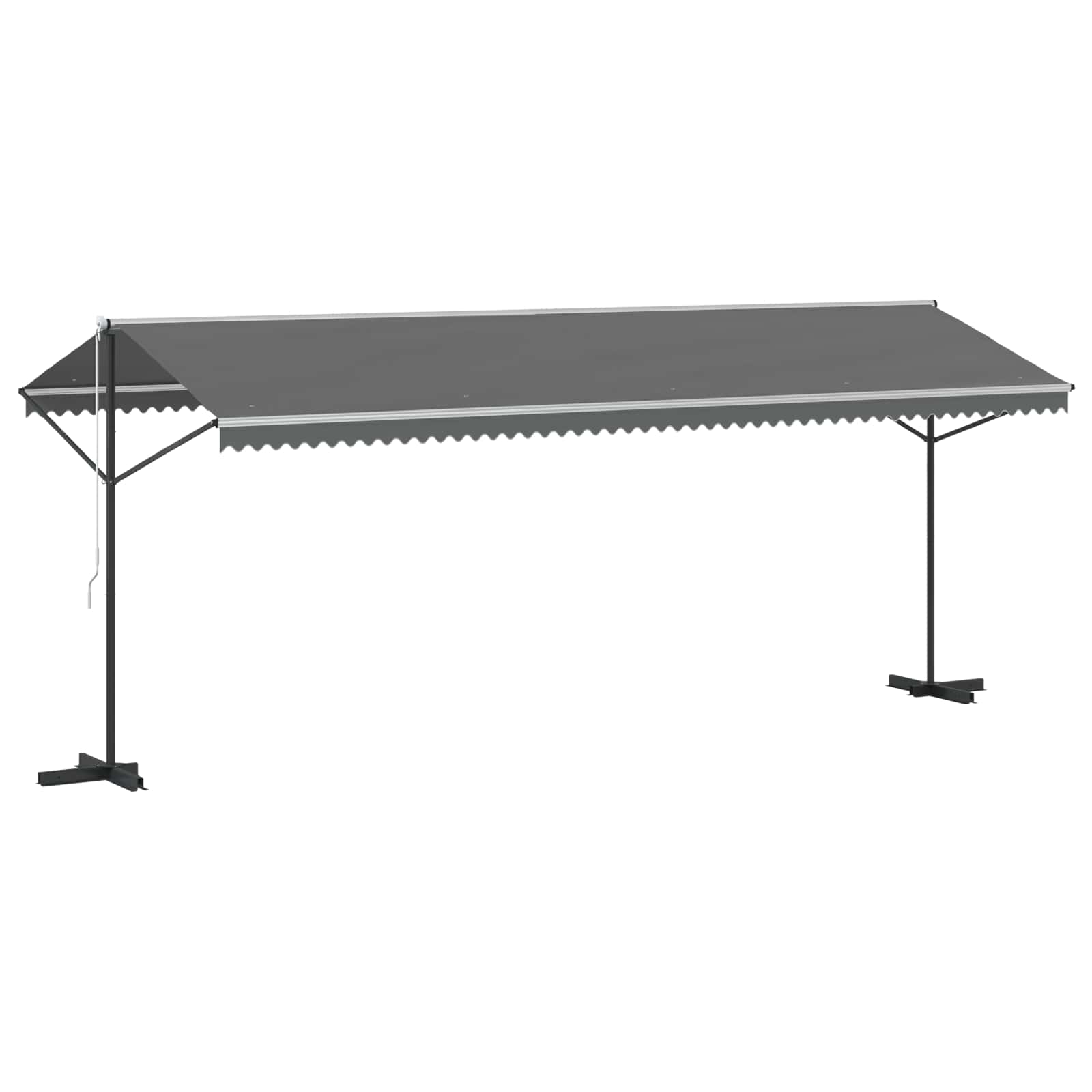 Vrijstaande luifel Grijs 6 x 3 m Polyester image 2