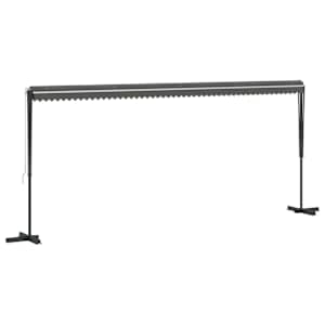 Volně stojící markýza Šedá 6 x 3 m Polyester - obrázek 3