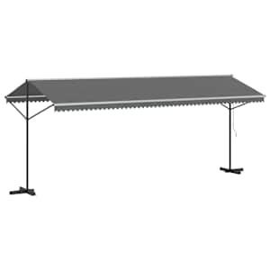 Volně stojící markýza Šedá 6 x 3 m Polyester - obrázek 6