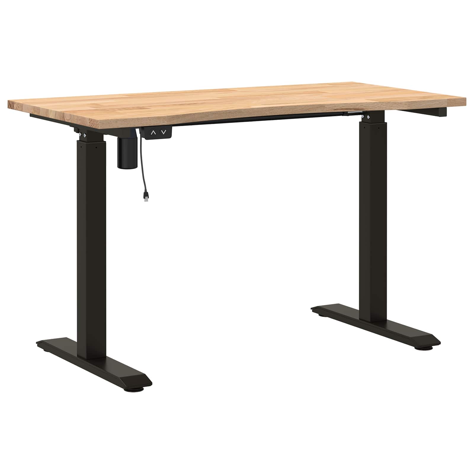 Galds Melnā un dabiskā 120 x 60 cm Cietā ozola koks