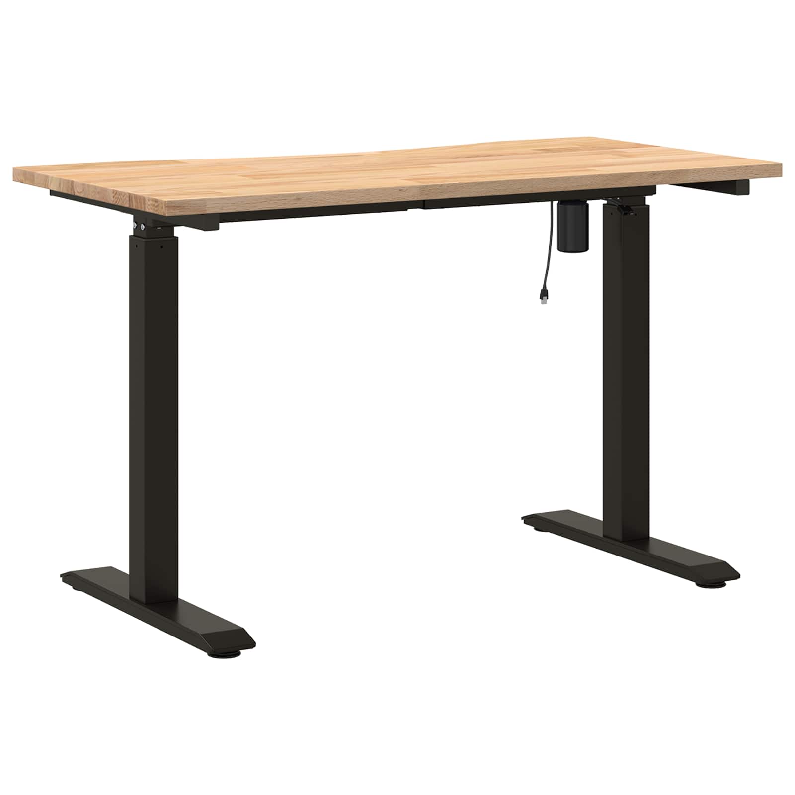 Galds Melnā un dabiskā 120 x 60 cm Cietā ozola koks