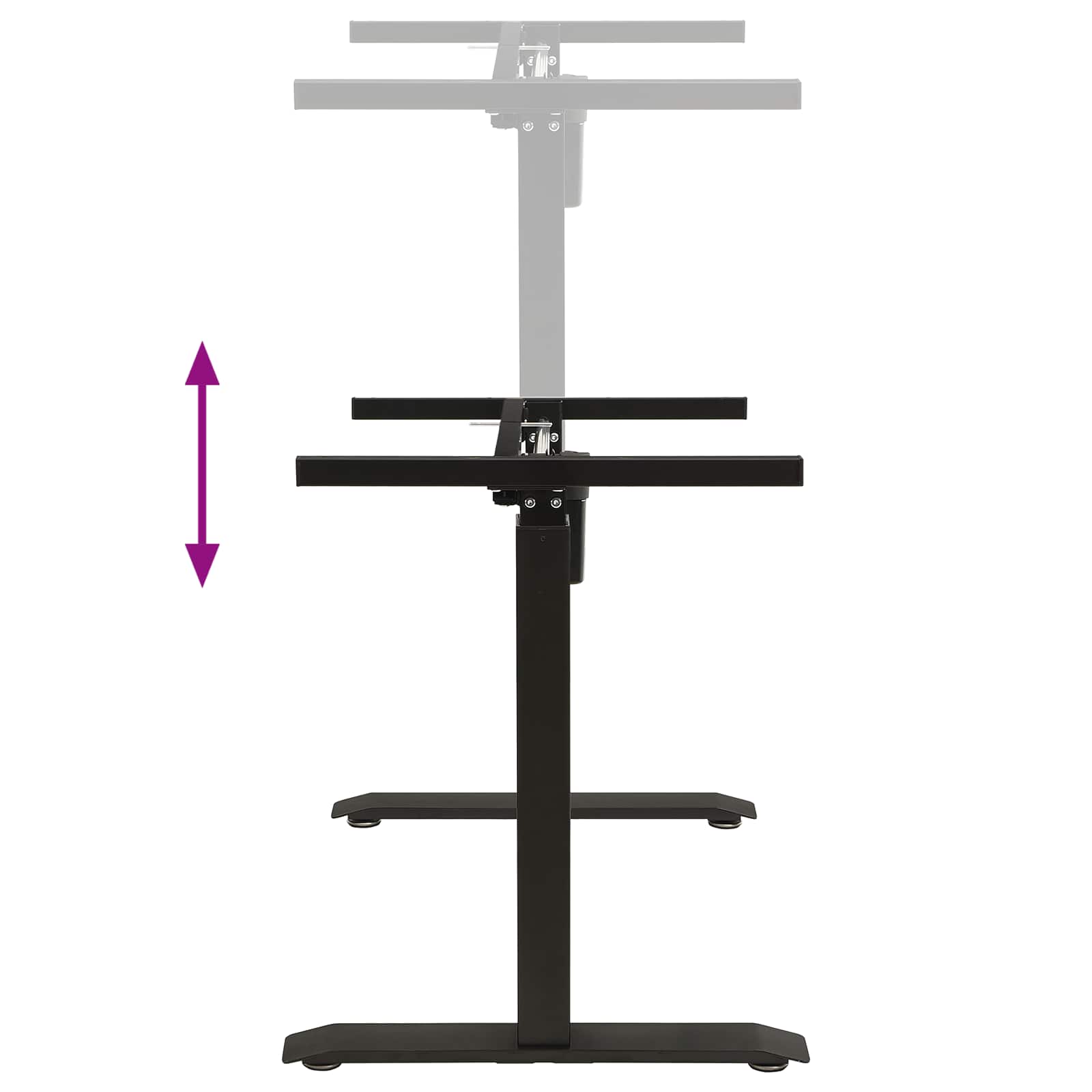 Galds Melnā un dabiskā 120 x 60 cm Cietā ozola koks