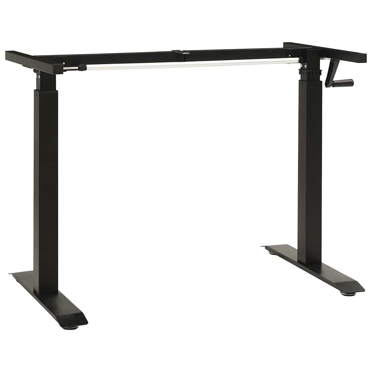 Bord med opbevaring Sort og naturlig 120 x 60 cm Massivt Eg Træ - Billede 3