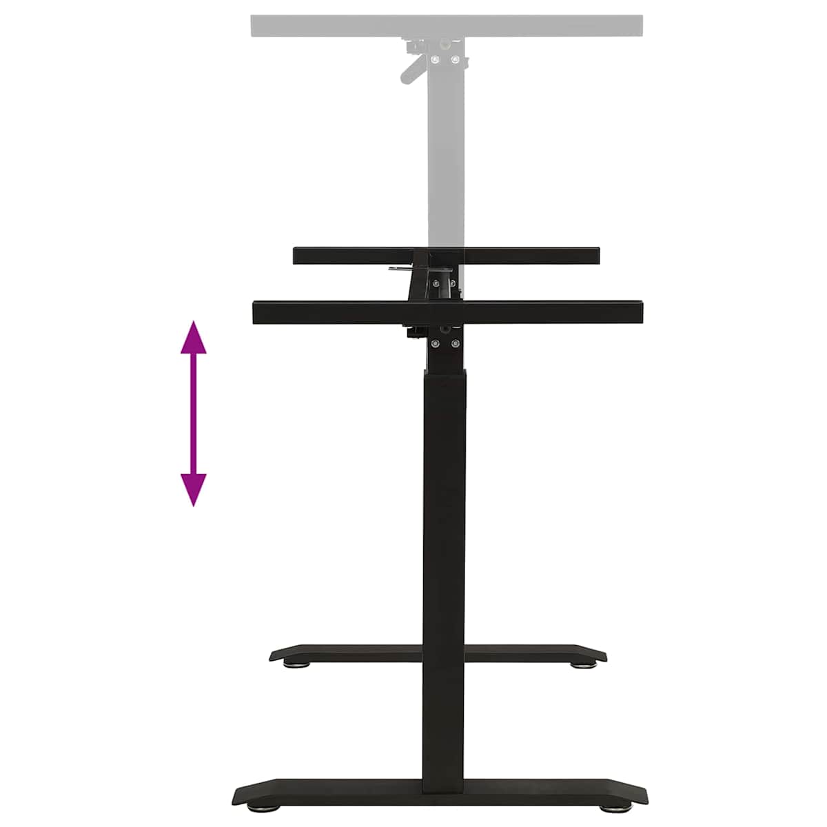 Bord med opbevaring Sort og naturlig 120 x 60 cm Massivt Eg Træ - Billede 11