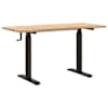vidaXL Laud Must ja looduslik 140 x 60 cm Tugev Tamme Puit