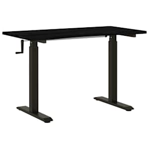 Stůl Černá a tmavě hnědá 120 x 60 cm Masivní dubové dřevo - obrázek 2