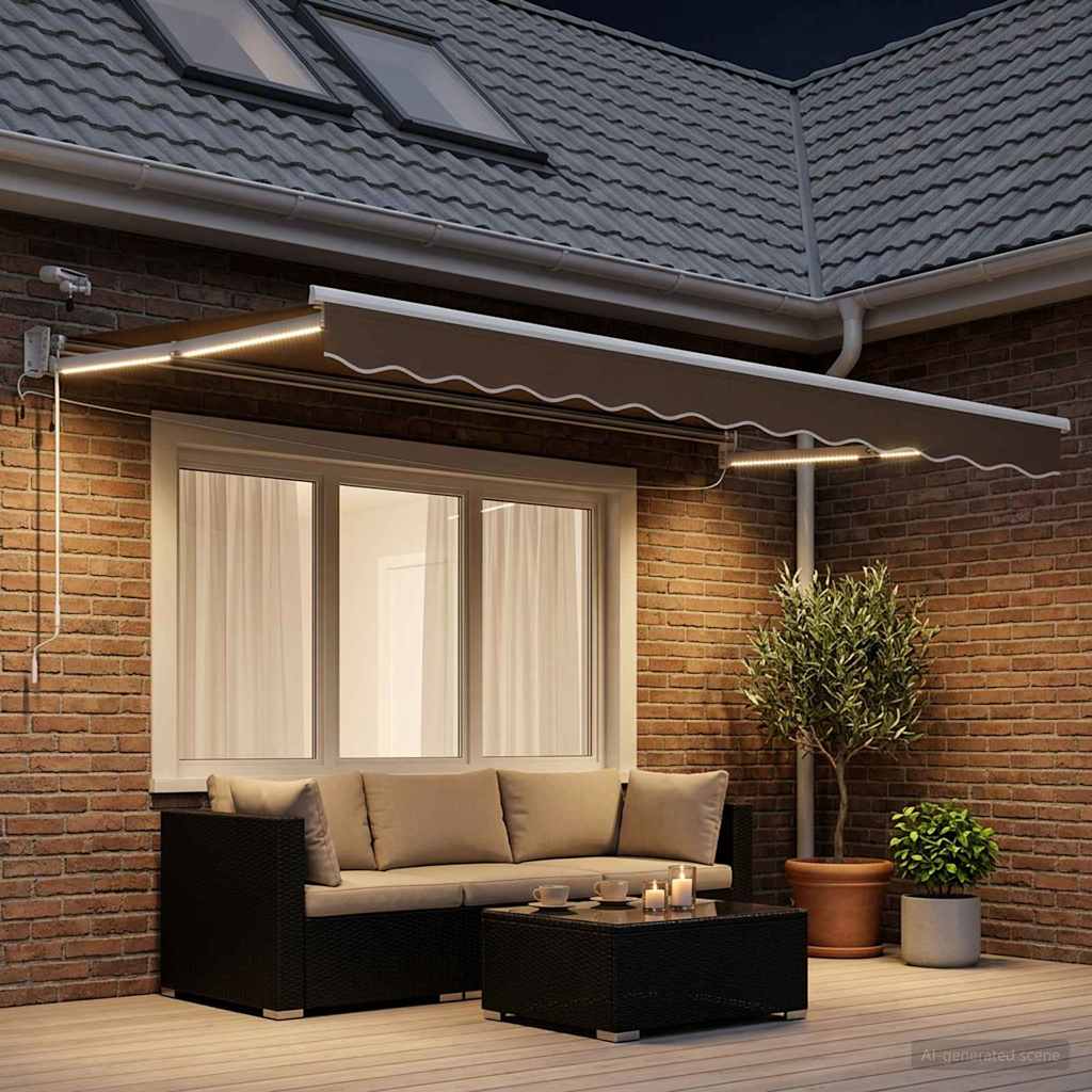 Elektrisch Uittrekbaar Zonnescherm Taupe image 3