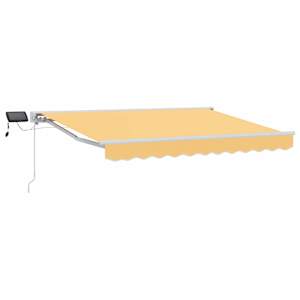 vidaXL Manuaalne varikatus LED-idega Liivakarva 2,5 x 2 m