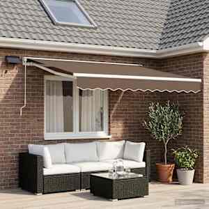 Manuální rám markýzy s LED Taupe 3,5 x 2 m - obrázek 3
